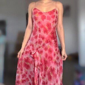 Women's Pink Silk Dress